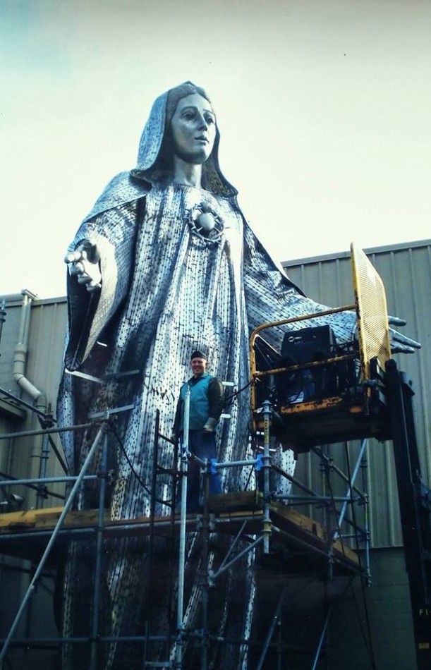 Matt working on Our Lady