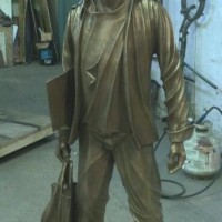 Homeless Man casting at foundry